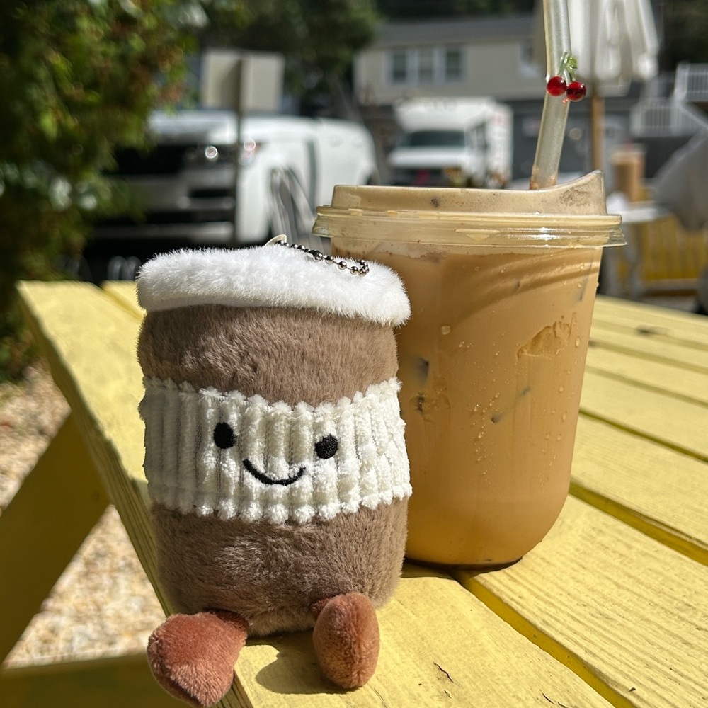 Cute Brown Plush Toy with White Accents